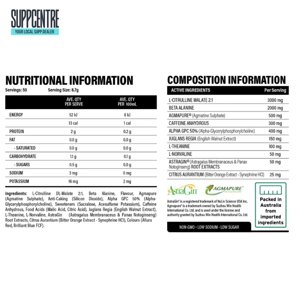 Dialed Pre-Workout by The X Athletics